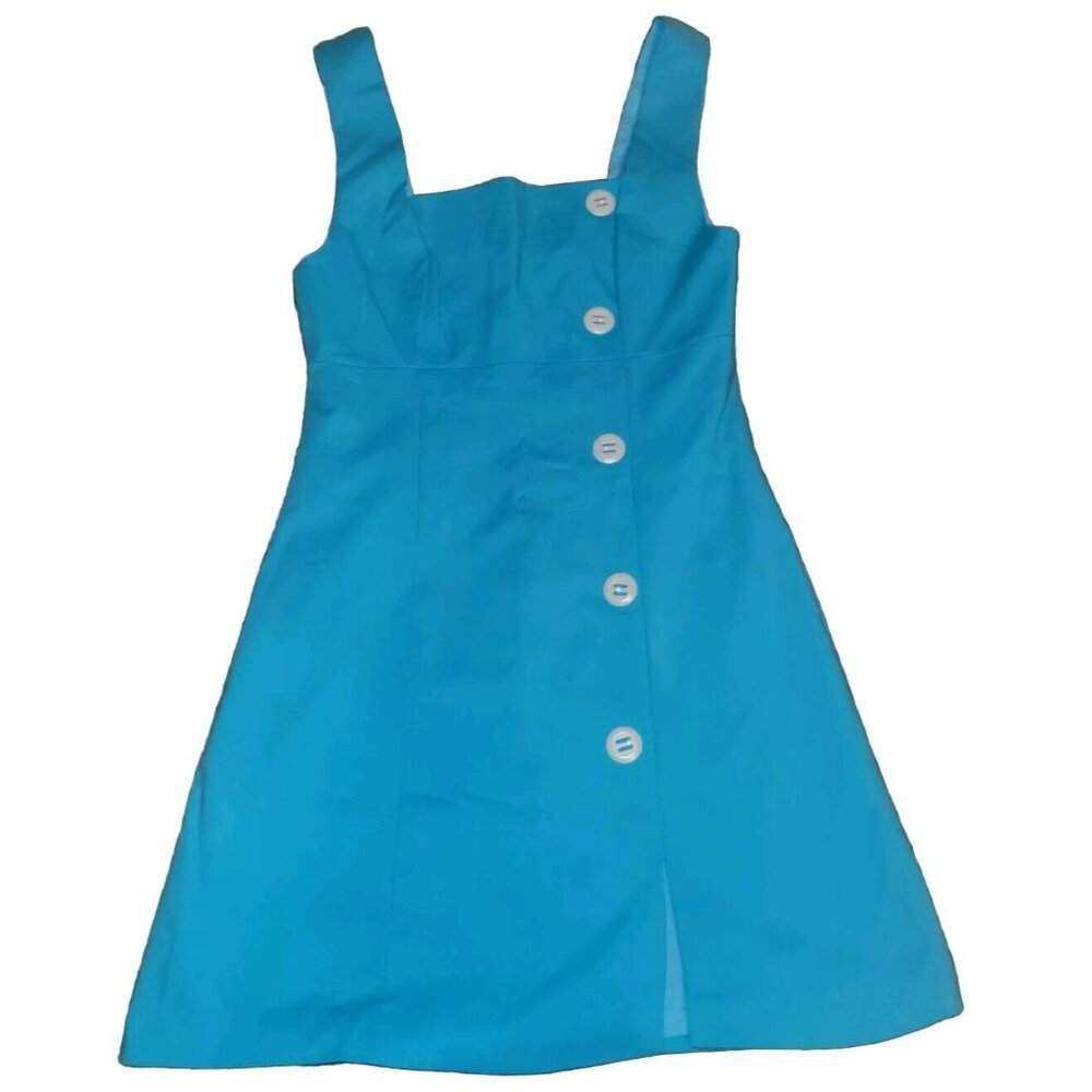Mable Retro 60's Style Mod Gogo Dress Valley Of The Dolls Button Mini Dress Sz M